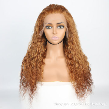 13*4 Lace Frontal Water Wave Wig 100% Virgin Human Hair Wig Wholesale Customized Wig Ombre Color T30/4 as Customer Request